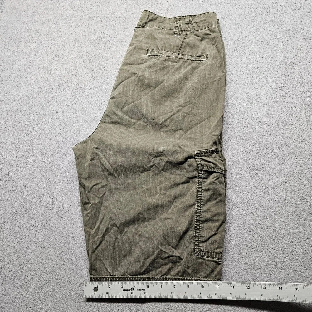 Calvin Klein Jeans Mens 32 Cargo Shorts Olive Green Relaxed Fit Cotton Blend